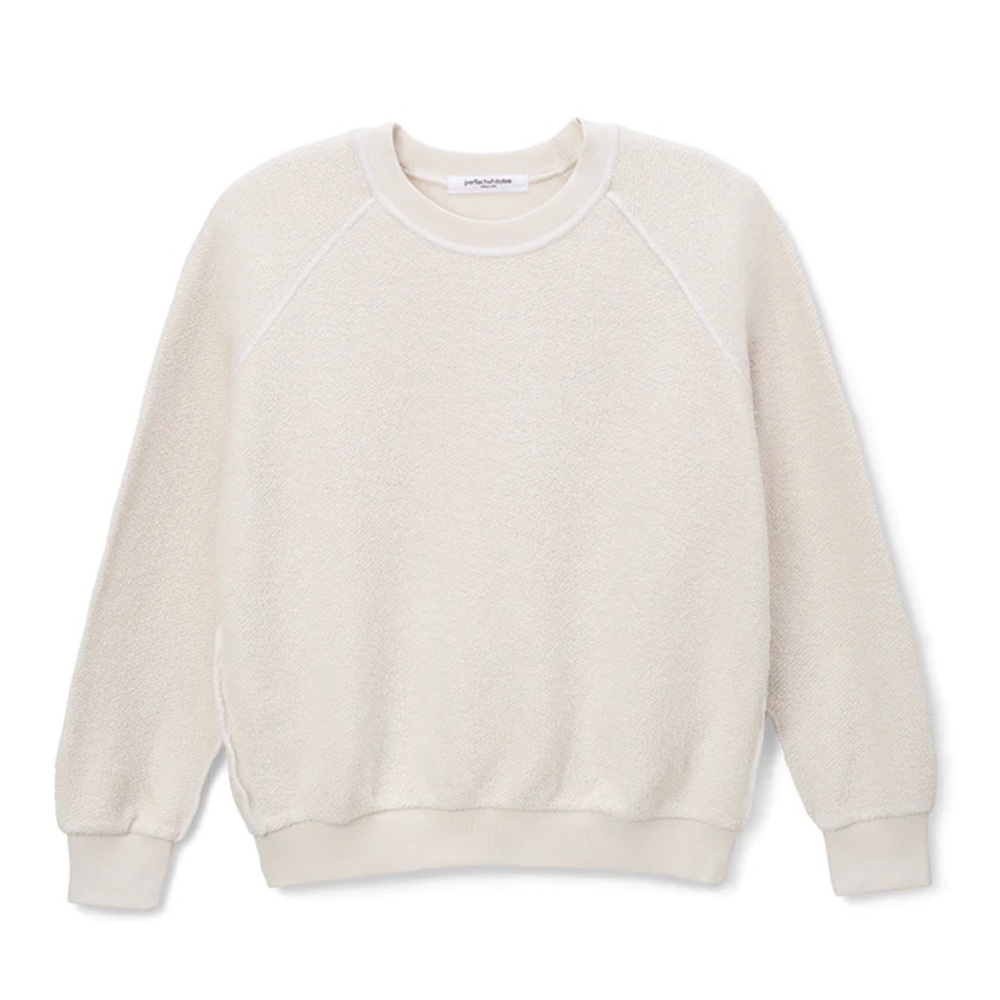Perfectwhitetee Ziggy reverse fleece shrunken sweatshirt